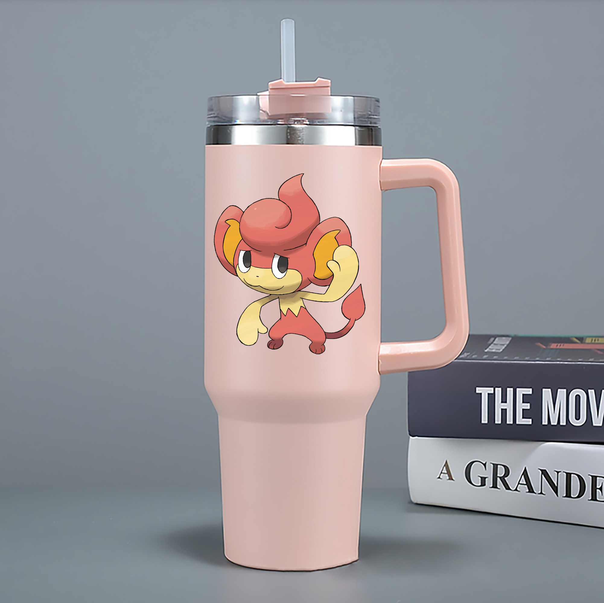 （画像用） ポケットモンスター Pokémon 1200mL車用タンブラー - クリスタルステッカー（プラスチックストロー付き）